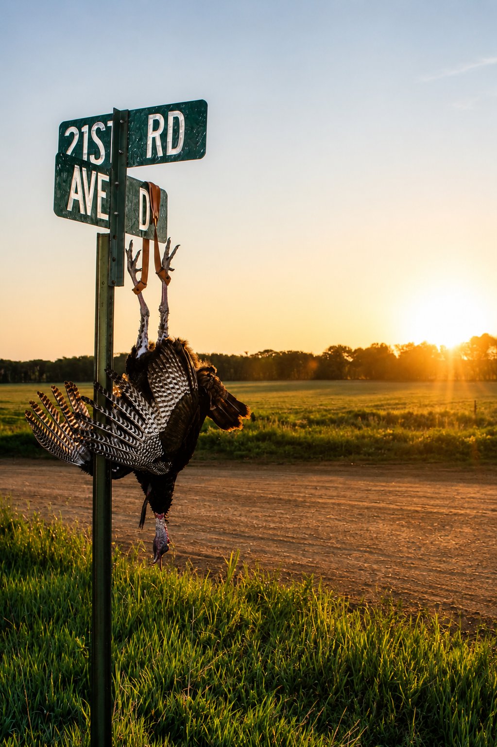Kansas Turkey at Sunset